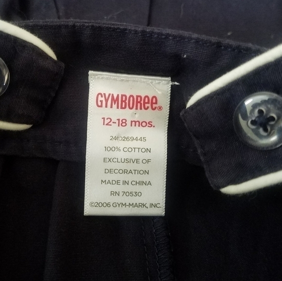 Gymboree Anchor Sailing Heart Navy Overall 12-18m - Picture 4 of 4